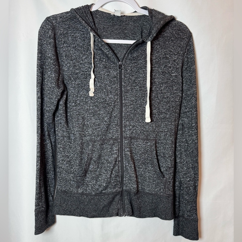J.Crew Marled Gray Zip-Up Hoodie S